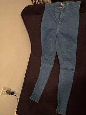 Topshop Light Blue High-Rise Skinny Jeans